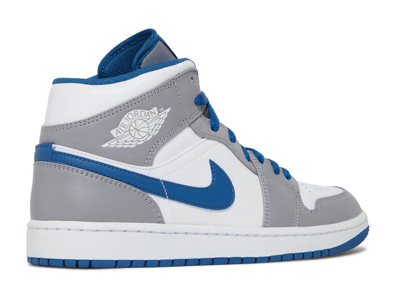 Jordan 1 Mid Cement True Blue (GS) - Image 2